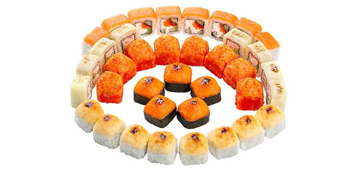 Sets in the sushi bar «Sushi Wok». Order at a discount