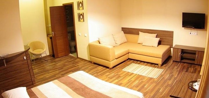 A room at the Darnitsky Hotel in Kyiv. Book a room with a discount. Cheap hotels in Kyiv.