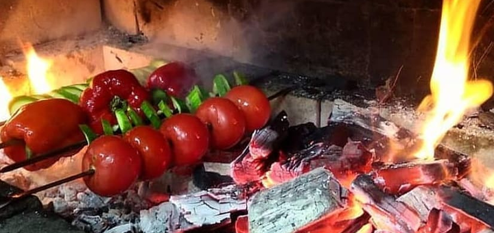Вкусные овощи гриль в ресторане Цюрих