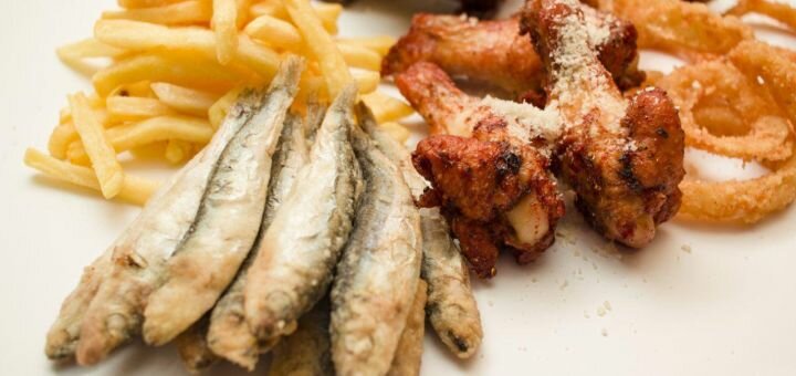 Menu with a discount from the restaurant hot snacks