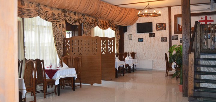 Georgian restaurant «Sukhumi» in Odessa. Order the menu for the promotion.