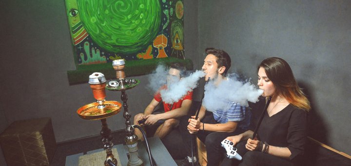 The interior in the hookah "Hookah nights air" in Kiev. Order by promotion