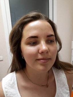 Eyebrow tattooing at Anna Kolesnik's studio in Kharkov. Sign up for the promotion.